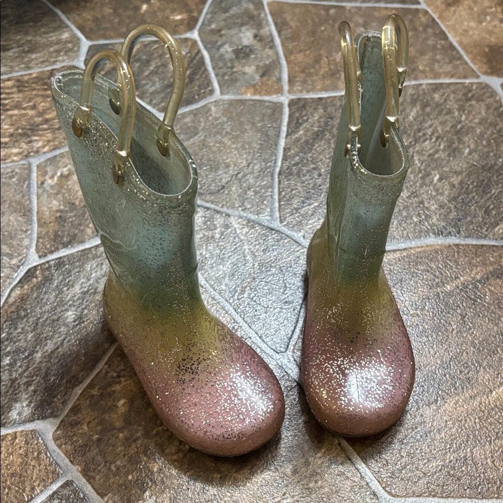 Glittery Multicolor Rain Boots
